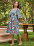 Printed Fit & Flared Midi Ethnic Dresses